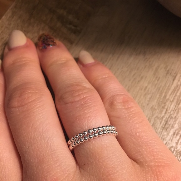 SS Small Ball Stack Rings - Picture 3 of 5